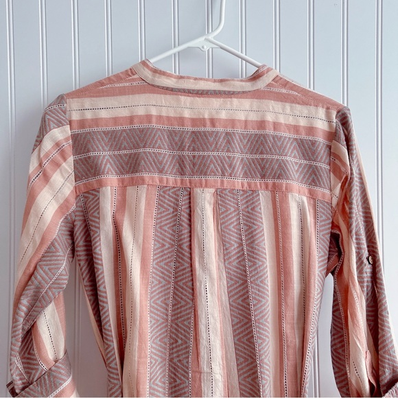 Veronica Beard Blush Stripe Makua Button Down Midi Dress In Blush NWT - Picture 12 of 15